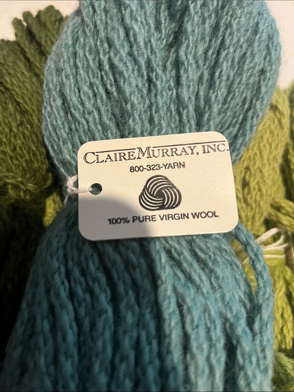 Claire Murray 100% Virgin Wool Yarn - Teal and Green
